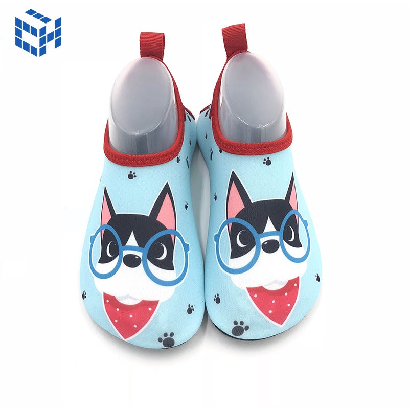 Chilo Cube Kids Swim Shoes Water Park Cartoon Rubber Sole Beach Socks Skin-Touch Anti-Slip Cut-Proof Diving Shoes - Image 2
