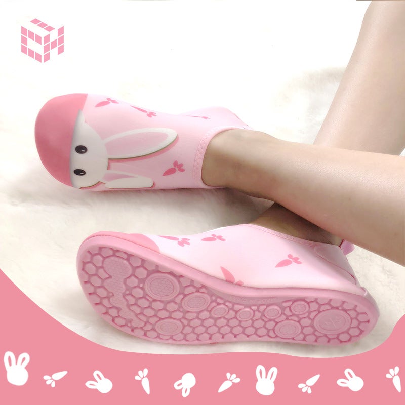 Chilo Cube Kids Swim Shoes Water Park Cartoon Rubber Sole Beach Socks Skin-Touch Anti-Slip Cut-Proof Diving Shoes - Image 1