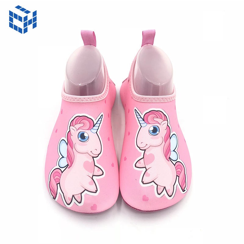 Chilo Cube Kids Swim Shoes Water Park Cartoon Rubber Sole Beach Socks Skin-Touch Anti-Slip Cut-Proof Diving Shoes - Image 3