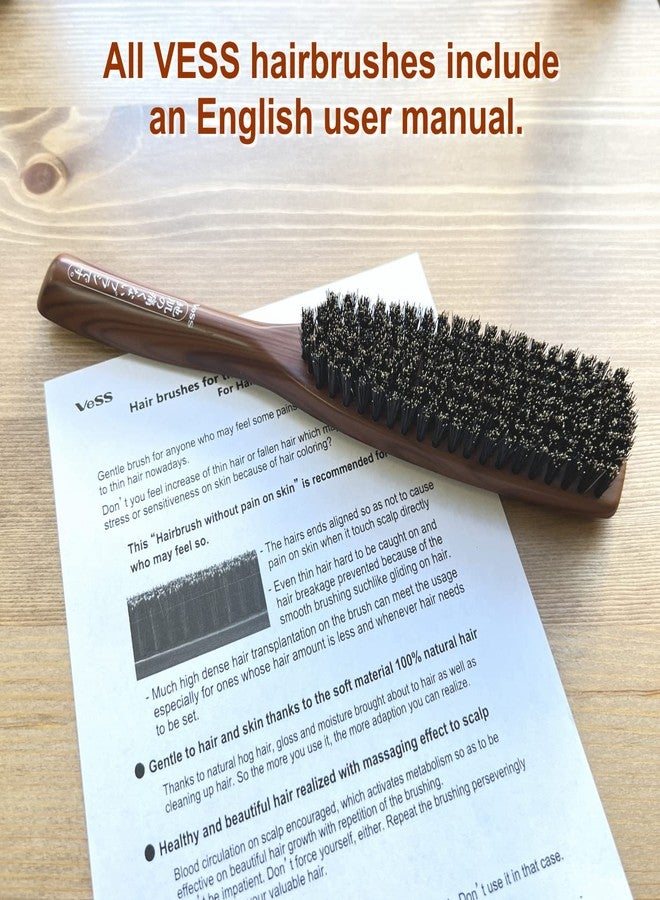 VESS Hair Brush for Glossy and Tangle-Free Thin Hair: Soft Bristles to Prevent Breakage and Reduce Pain on Sensitive Scalps - Image 3