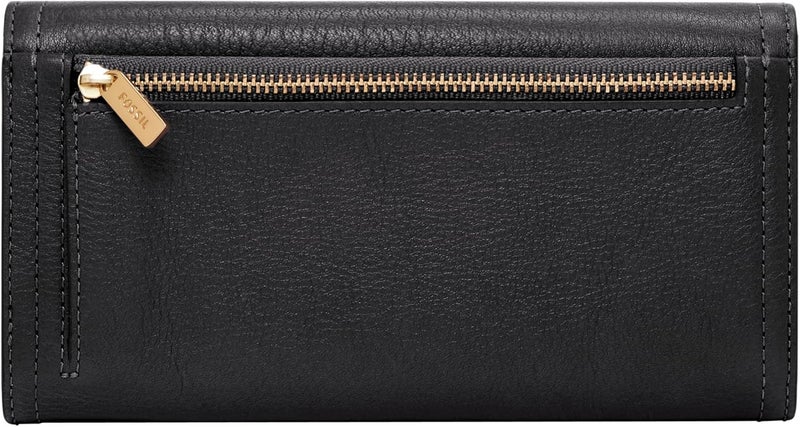 فوسيل Fossil Women's Logan Leather RFID-Blocking Flap Clutch Wallet for Women - Image 3