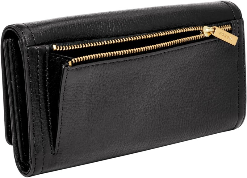 فوسيل Fossil Women's Logan Leather RFID-Blocking Flap Clutch Wallet for Women - Image 4