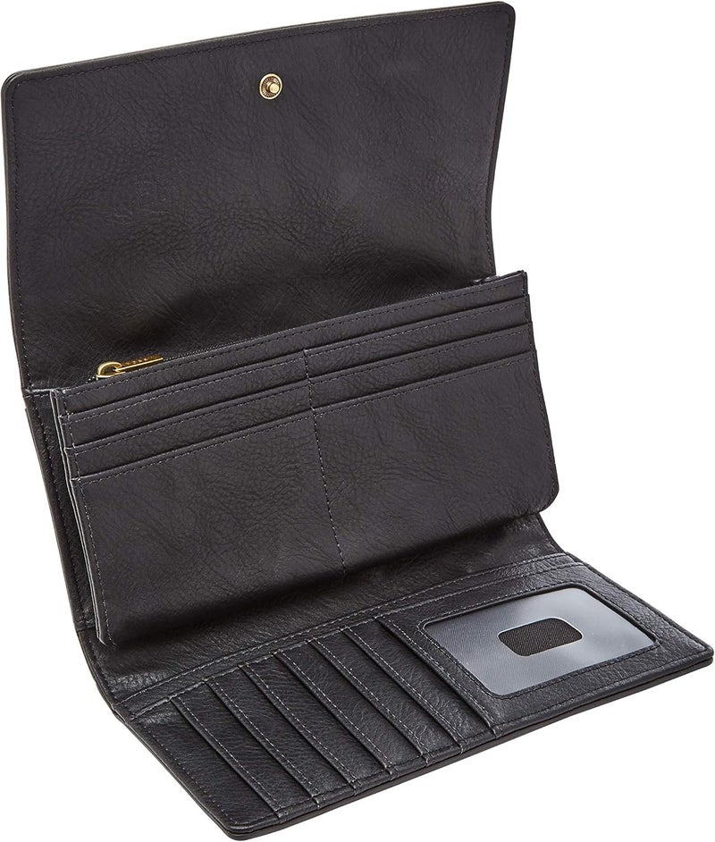 فوسيل Fossil Women's Logan Leather RFID-Blocking Flap Clutch Wallet for Women - Image 5