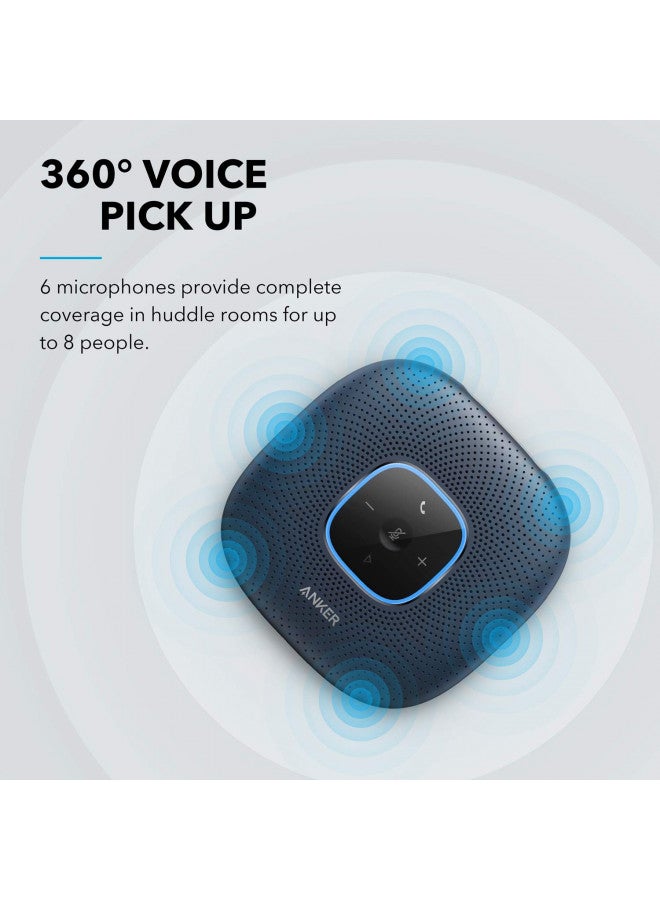 Anker PowerConf Bluetooth Speakerphone, Enhanced Voice Pickup, 6 Mics, Bluetooth 5, 24H Call Time, Zoom Certified, USB C, Compatible with Leading Platforms for Home Office Use - Image 2