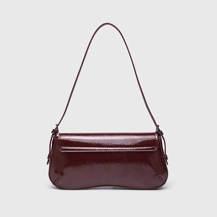 Za Patent Leather Baguette Bag Women'S Bag Crossbody Bag Niche High-End Sense Shoulder Crossbody Simple Hand Carrying - Image 3