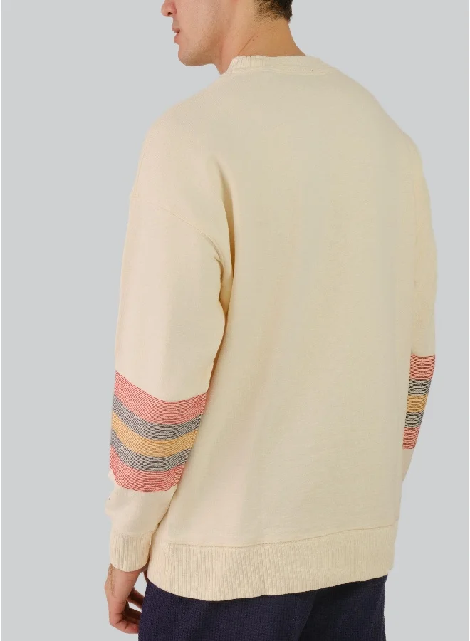 غانت Geometric Relaxed C-Neck Sweat
