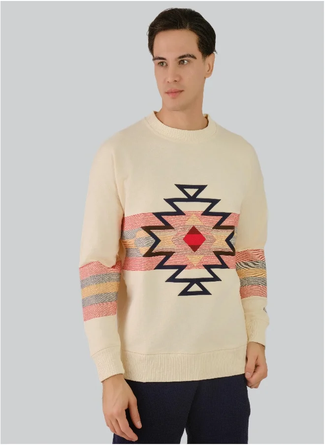 GANT Geometric Relaxed C-Neck Sweat