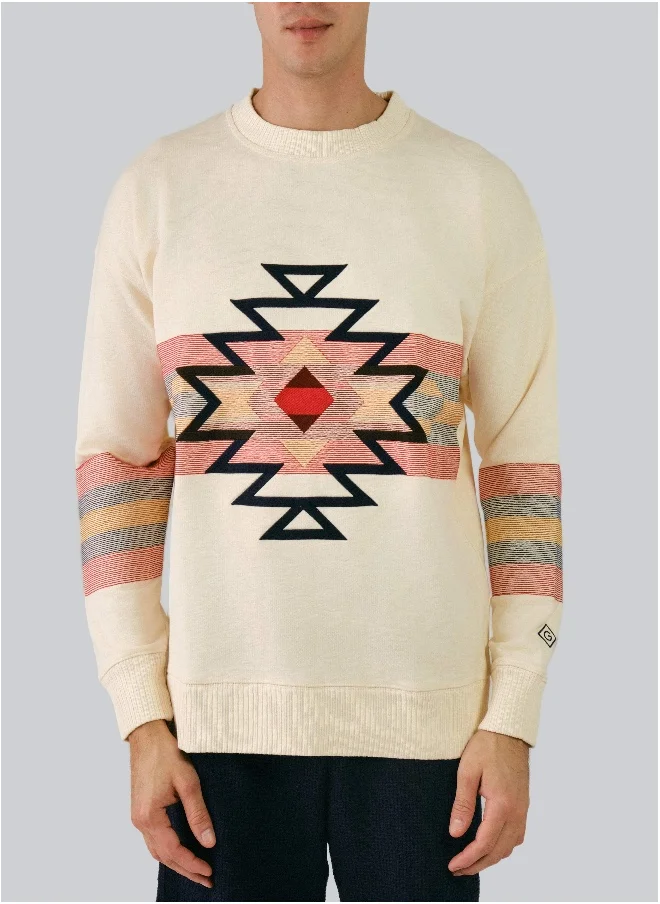 GANT Geometric Relaxed C-Neck Sweat