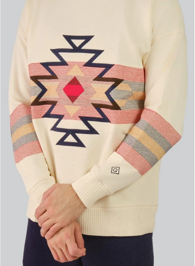 غانت Geometric Relaxed C-Neck Sweat