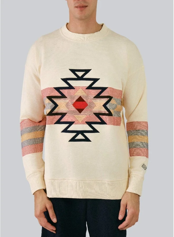 GANT Geometric Relaxed C-Neck Sweat