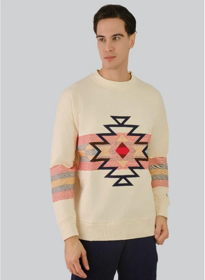 GANT Geometric Relaxed C-Neck Sweat