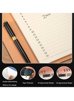 DUNISO دفتر جلد مع 6 حلقات، مشبك دفتر، تصميم كلاسيكي صلب مع مشبك معدني قابل للفك، صفحات خطية قابلة للتعبئة، تصميم أنيق، مناسب للمكتب، لوازم المدرسة رمادي (17*23 سم)  - Image 3