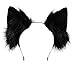 VIGVAN Handmade Wolf Fox Ears Animal Cosplay Cute Head Accessories for Halloween Black - Image 4