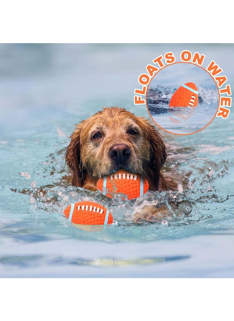 GUDOO Dog Toy Ball Indestructible Squeaky Dog Toy Durable Elasticity Interactive Ball for Training Dog Catch and Fetch Light Weight Floatable Rugby Toys for Medium Large Breeds  - Image 2