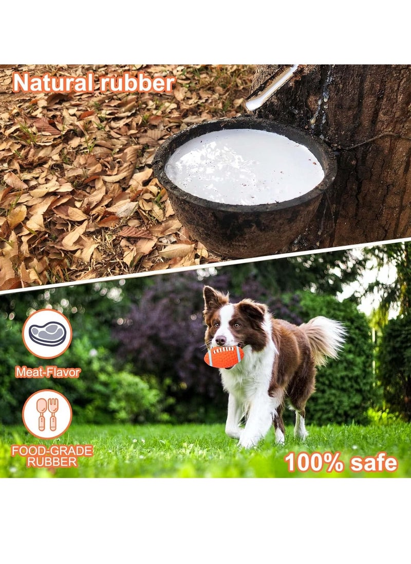 GUDOO Dog Toy Ball Indestructible Squeaky Dog Toy Durable Elasticity Interactive Ball for Training Dog Catch and Fetch Light Weight Floatable Rugby Toys for Medium Large Breeds  - Image 4