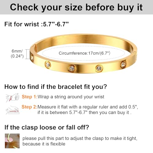 MPRAINBOW Gold Bracelets for Women - 2Pcs 18K Gold Plated Cubic Zirconia Bangle Crystal Friendship Bracelet Jewelry,Wedding Party Christmas Valentine's Day - Image 2