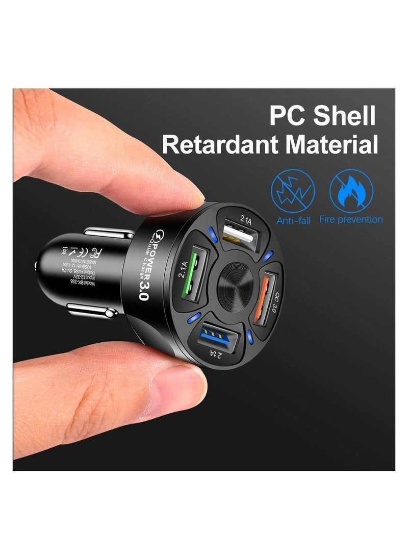 Y&D - USB Car Charger 3 Port Fast Adapter Phone Charge Compatible with iPhone 12 pro/Max/11/x/8 - Image 1