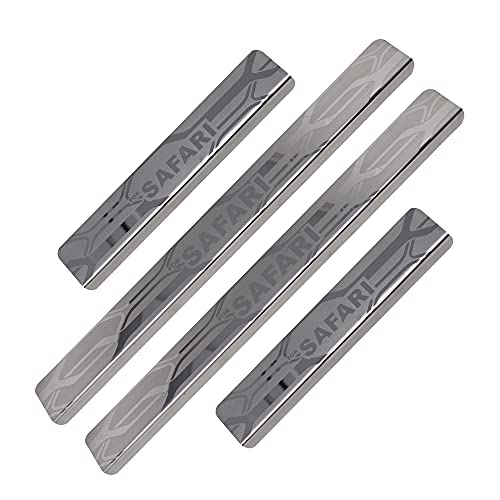 Galio GFX Car Door Sill Guard - Stainless Steel, Protects Painted Edges from Scuffs or Scratches Compatible with Safari Set of 4Pcs (After-Market) Model - 2021 - Image 2
