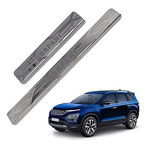 Galio GFX Car Door Sill Guard - Stainless Steel, Protects Painted Edges from Scuffs or Scratches Compatible with Safari Set of 4Pcs (After-Market) Model - 2021 - Image 1