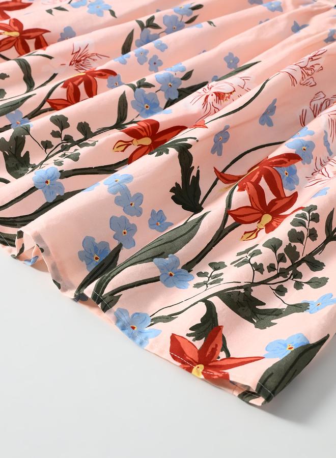 BELLA MODA Floral Peter Pan Dress - Image 5