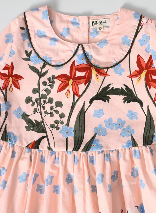 BELLA MODA Floral Peter Pan Dress - Image 4