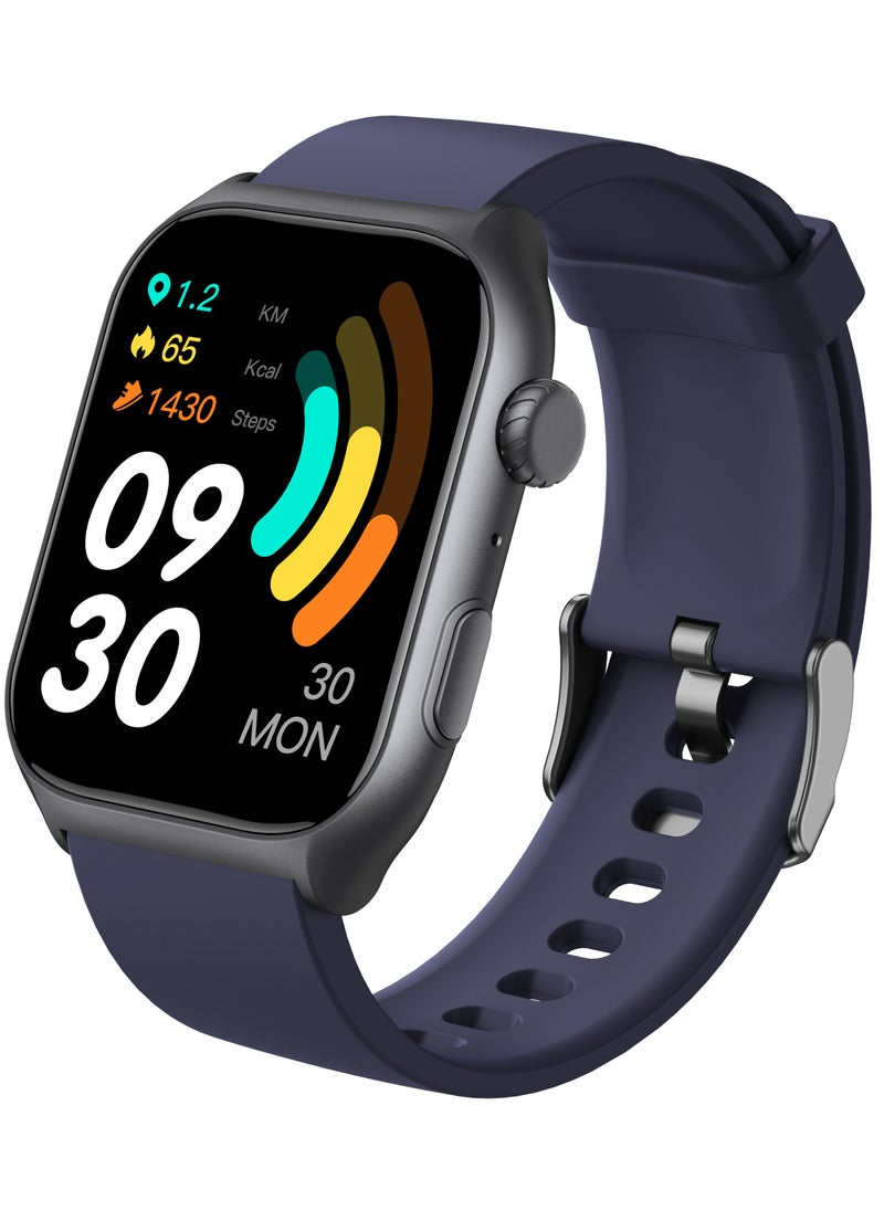 GTS7Pro Men's Smartwatch, AMOLED Always-On Display, Bluetooth Calling, Waterproof Fitness Watch, Android and iOS Compatible, Midnight Blue