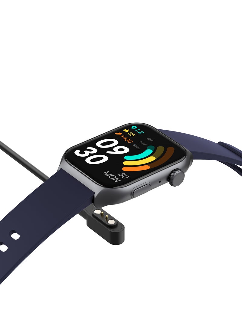 GTS7Pro Men's Smartwatch, AMOLED Always-On Display, Bluetooth Calling, Waterproof Fitness Watch, Android and iOS Compatible, Midnight Blue