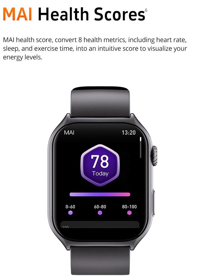 GTS7Pro Men's Smartwatch, AMOLED Always-On Display, Bluetooth Calling, Waterproof Fitness Watch, Android and iOS Compatible, Midnight Blue