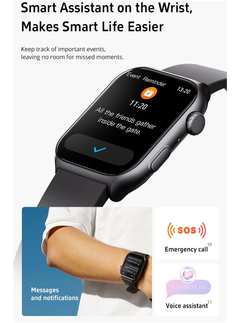 GTS7Pro Men's Smartwatch, AMOLED Always-On Display, Bluetooth Calling, Waterproof Fitness Watch, Android and iOS Compatible, Midnight Blue