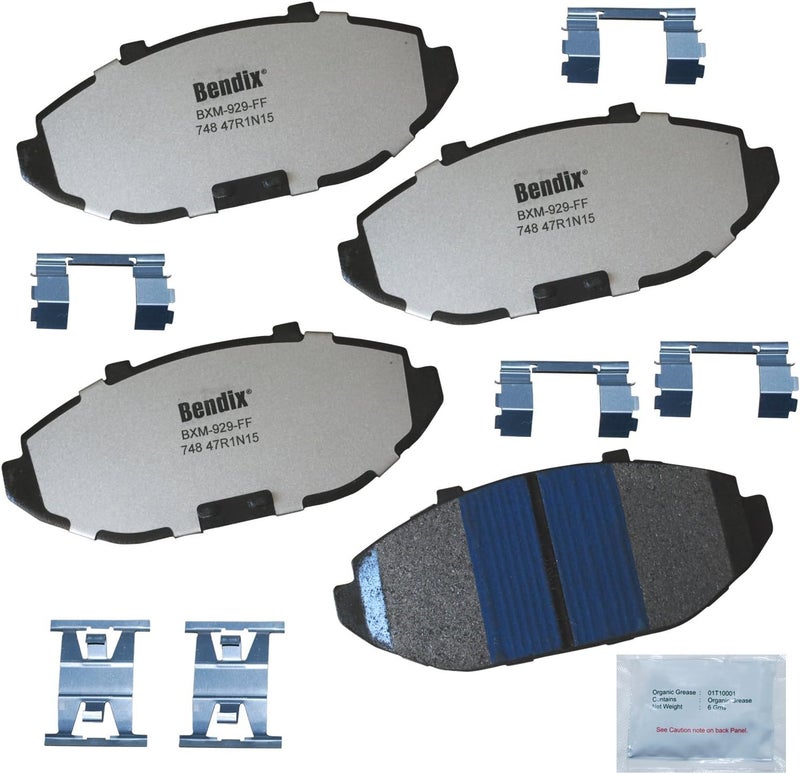 Bendix Fleet Metlok MKD748FM Semi-Metallic Front Brake Pads for Ford Crown Victoria 2002-1998, Grand Marquis 2002-1998, Lincoln Town Car 2002-1998, Mercury Grand Marquis 2002-1998 - Image 1