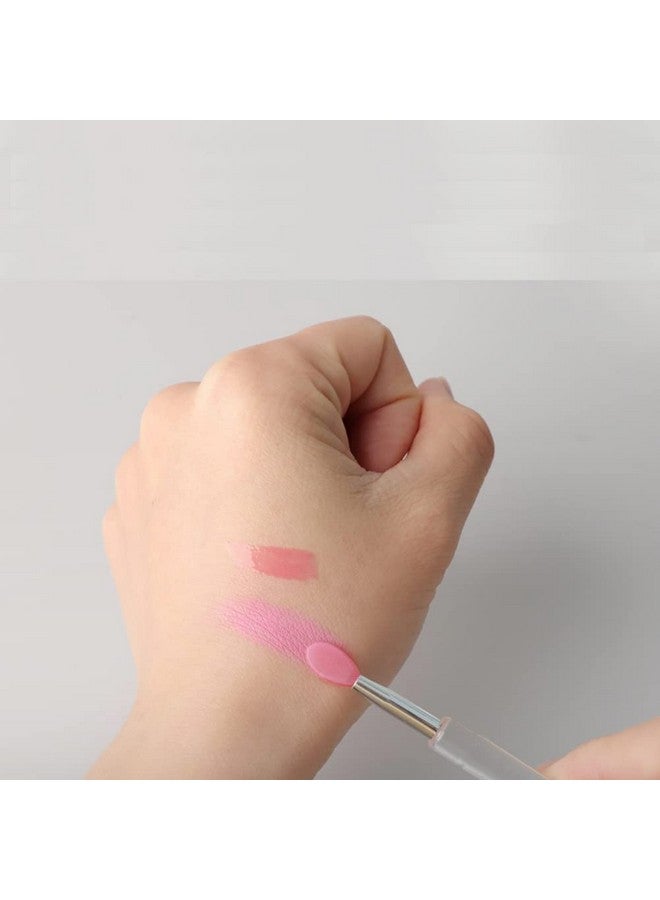 Luzen 6Pcs Professional Silicone Lip Brushes With Lid Plastic Handle Lipstick Lip Gloss Makeup Silicone Brush Cosmetic Applicator Beauty Tool For Applying Lipstick Cream Or Eye Shadow 110Mm  - Image 5