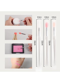 Luzen 6Pcs Professional Silicone Lip Brushes With Lid Plastic Handle Lipstick Lip Gloss Makeup Silicone Brush Cosmetic Applicator Beauty Tool For Applying Lipstick Cream Or Eye Shadow 110Mm  - Image 4