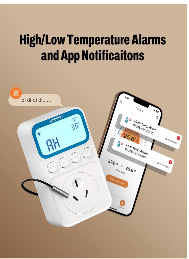 INKBIRD - INKBIRD Plug-in Timer Thermostat C236T, 10 in 1 Programmable Heating and Cooling Temperature Controller with Temp Control, Time Control, Temp and Time Control, High Low Temperature Alarm, Refrigeration Delay, and Setting Memory - Image 1