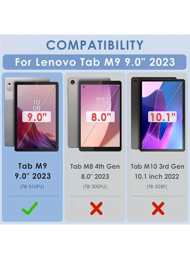2 Tempered Glass Screen Protectors Twin Pack For Lenovo Tab M9 2023 9 Inch Anti Bubble - Image 3