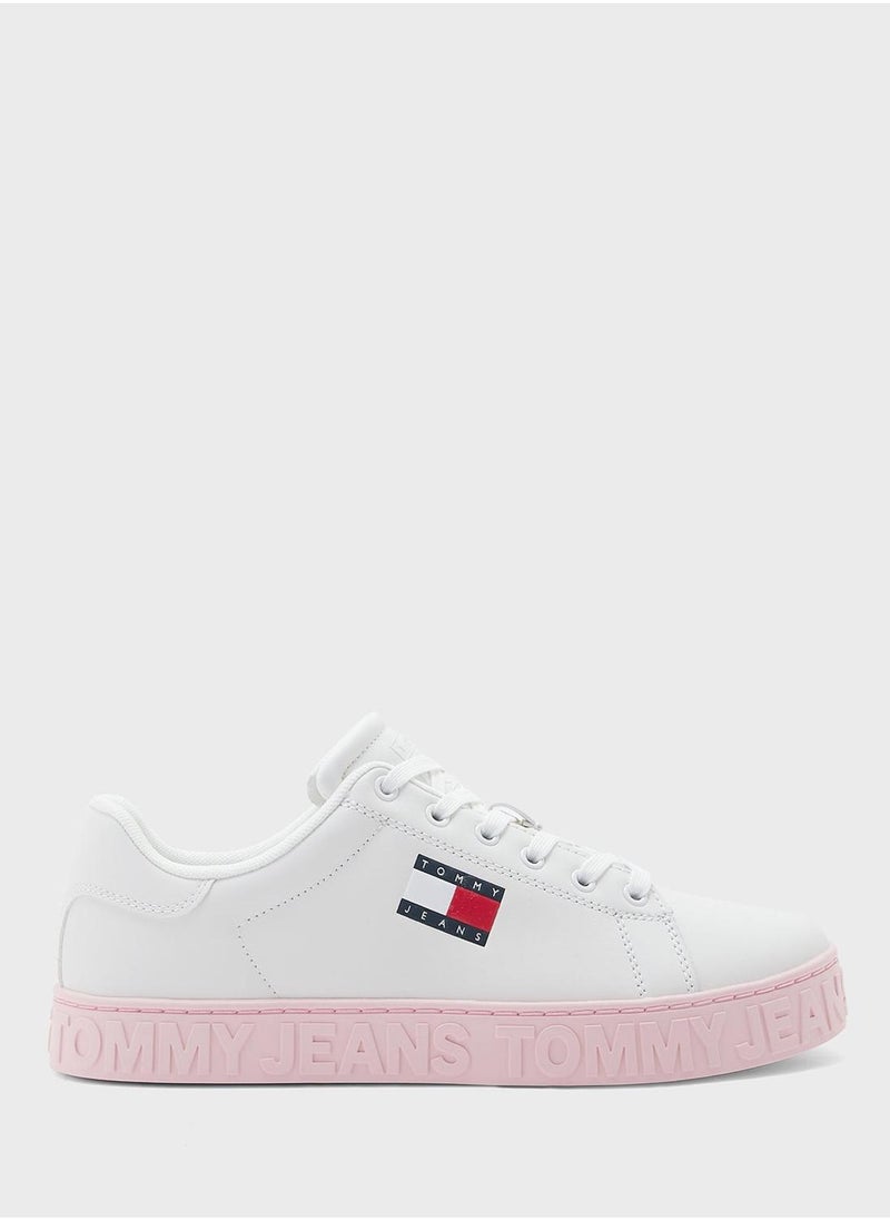 TOMMY JEANS Outsole Logo Lace Up Low Top Sneakers  - Image 2