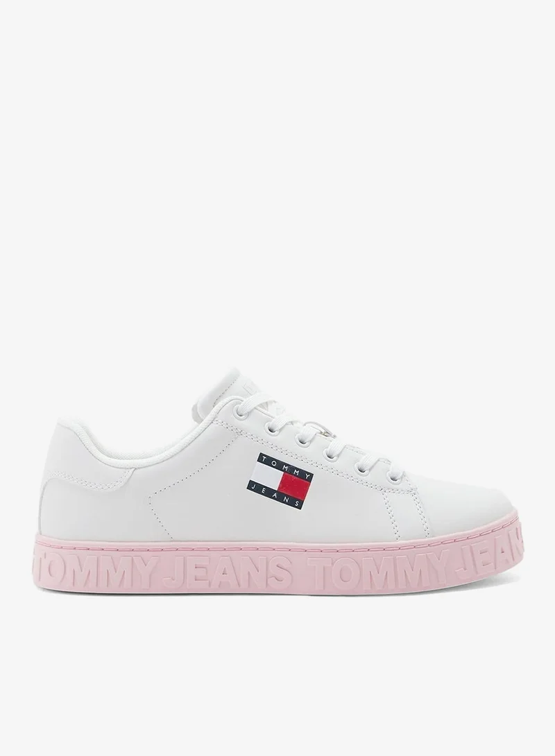Outsole Logo Lace Up Low Top Sneakers