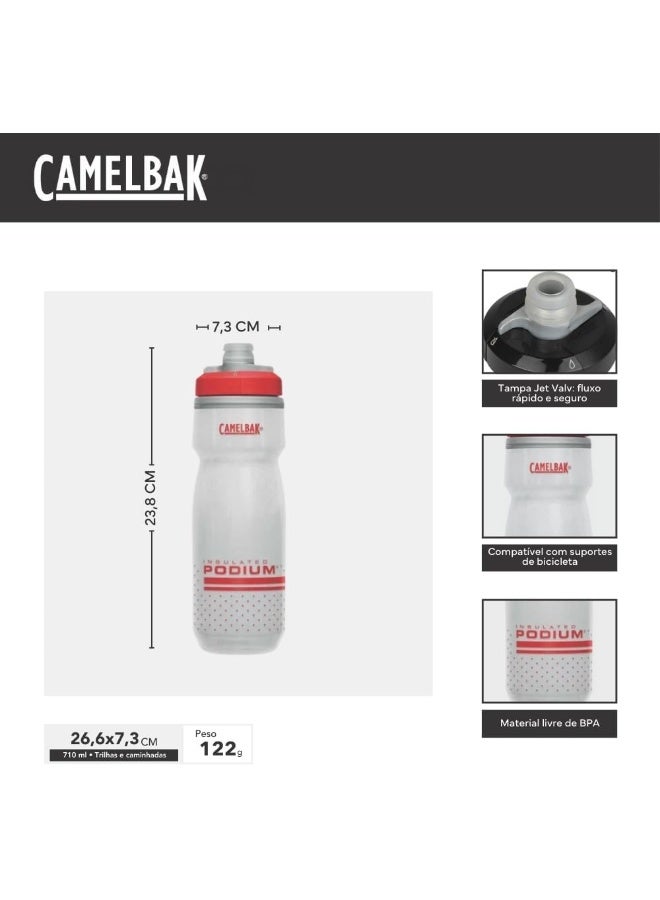 كاميلباك زجاجة ماء CamelBak Podium Chill بسعة 24 أونصة – معزولة بتقنية الأيروجيل للحفاظ على البرودة لفترة أطول - Image 3