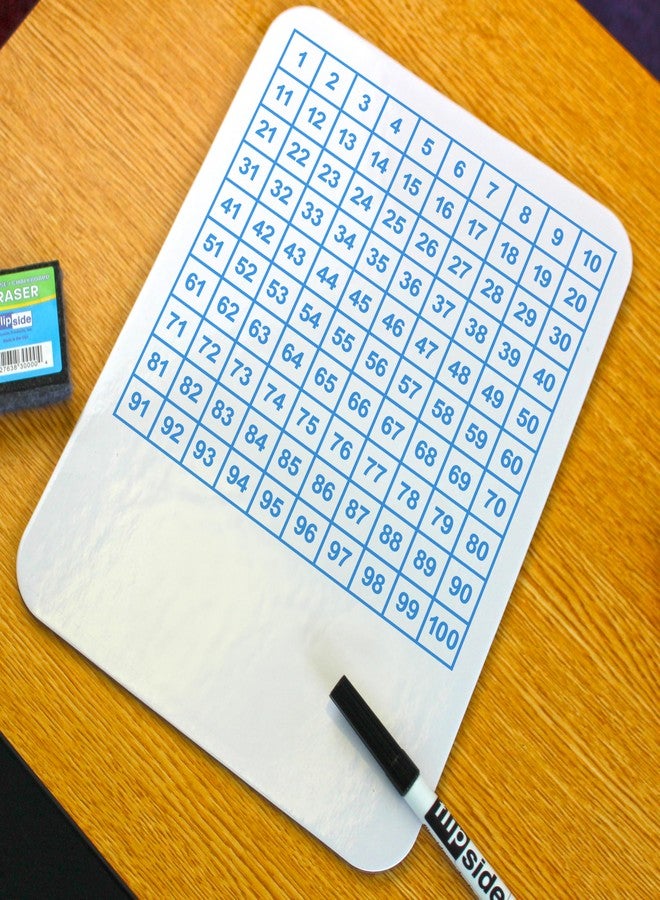 Flipside Products 9" x 12" Two Sided Dry Erase Board Hundreds Grid, Learn to Count, Counting Aid, Number Chart, Classroom and Home, Pack of 12 - Image 4