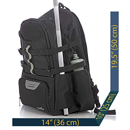 Athletico Turf Extra Large Lacrosse Backpack - Holds Lacrosse & Field Hockey Equipment - Two Stick Holders, Separate Cleats Compartment (Black) - Image 3