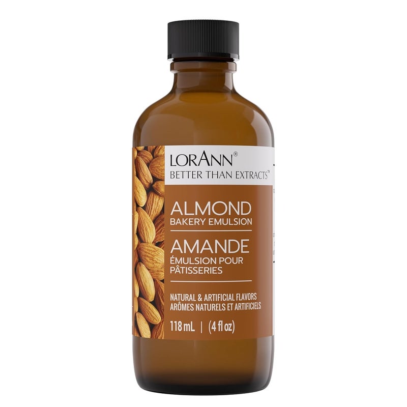 LorAnn Oils Almond Bakery Emulsion: True Essence, Ideal for Boosting Fruit Tones in Cakes, Cookies & Desserts, Gluten-Free, Keto-Friendly, Extract Substitute Essential for Your Kitchen, 4 Oz - Image 1