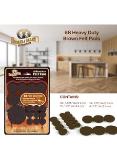 Parker & Bailey Parker & Bailey Felt 68 Pieces Assorted Sizes Brown  - Image 2