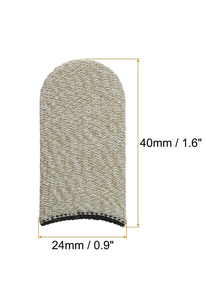 6Pcs Mobile Gaming Finger Sleeve Controller Finger Thumb Sleeve Gloves Silver, Copper Fiber Anti-Sweat Breathable, for Mobile Phone Game  - Image 2