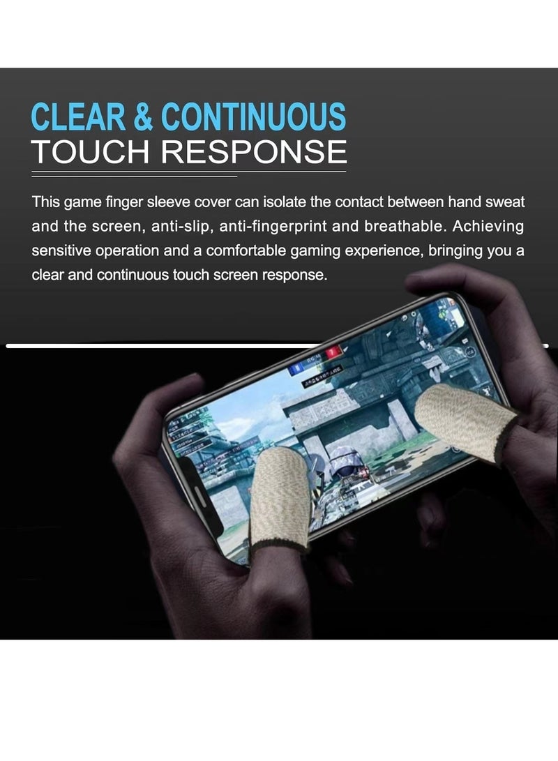 6Pcs Mobile Gaming Finger Sleeve Controller Finger Thumb Sleeve Gloves Silver, Copper Fiber Anti-Sweat Breathable, for Mobile Phone Game  - Image 3