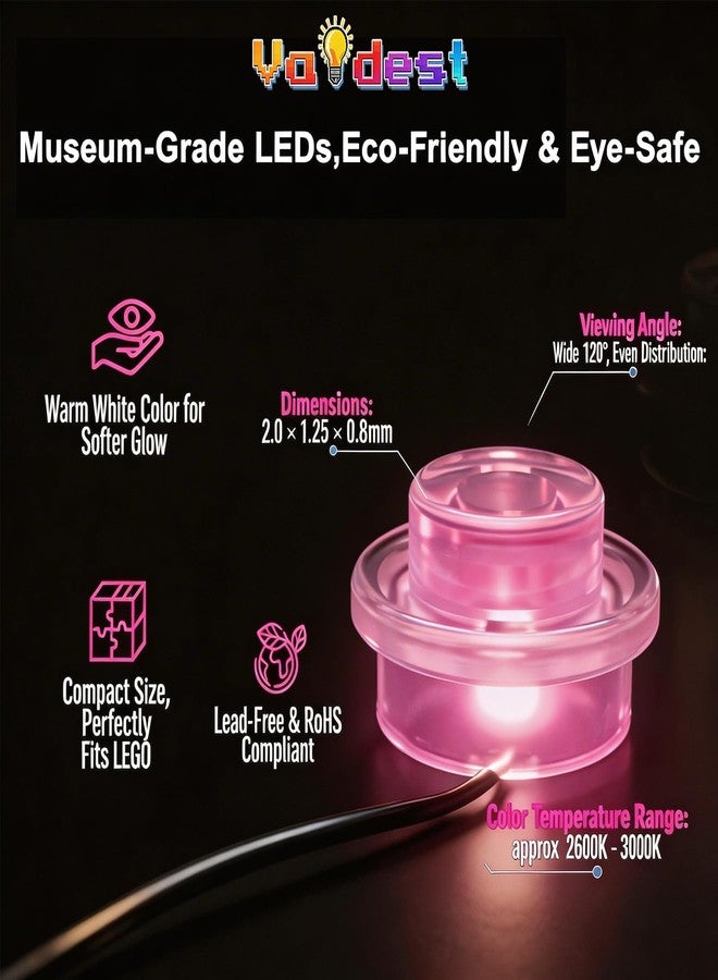 Vaodest مصباح LED من Vaodest لشجرة زهر الكرز من ليغو بونساي 10281، متوافق مع الموديل 10281 (مصباح LED فقط، وليس مجموعة مكعبات البناء) (وردي) - Image 4