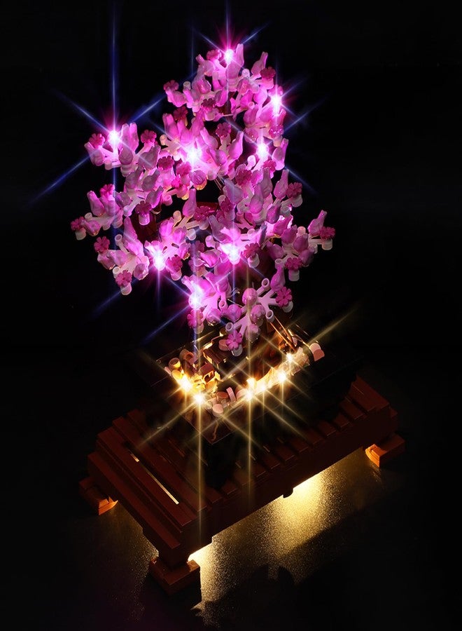 Vaodest مصباح LED من Vaodest لشجرة زهر الكرز من ليغو بونساي 10281، متوافق مع الموديل 10281 (مصباح LED فقط، وليس مجموعة مكعبات البناء) (وردي) - Image 1