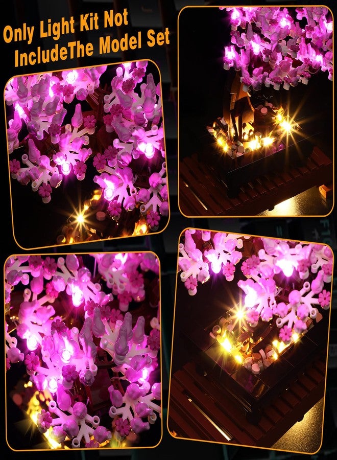 Vaodest مصباح LED من Vaodest لشجرة زهر الكرز من ليغو بونساي 10281، متوافق مع الموديل 10281 (مصباح LED فقط، وليس مجموعة مكعبات البناء) (وردي) - Image 2