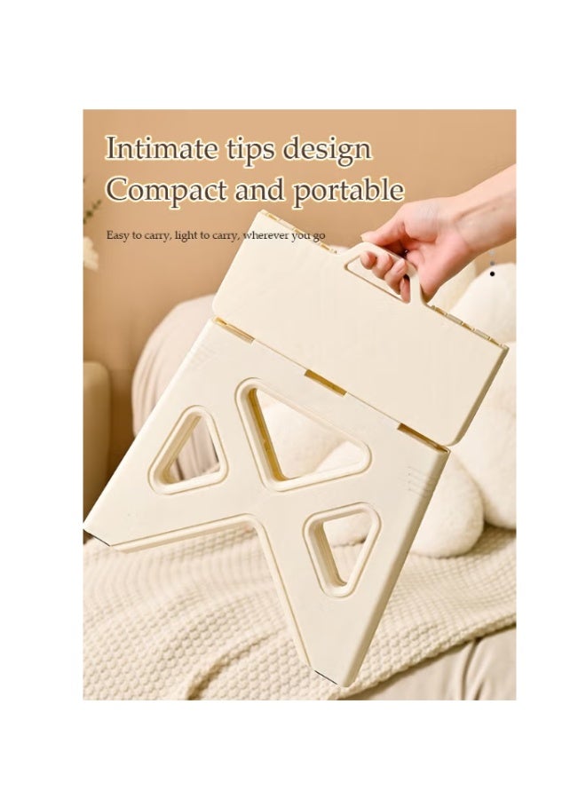 مقعد قابل للطي، مسند قدم سميك محمول، مقعد خارجي غير قابل للانزلاق، يمكن حمله باليد، قوي ومتين، مناسب للمطبخ والحمام والحديقة والخارجية وغرفة المعيشة، 22.5*20.5*20.5 سم - Image 4