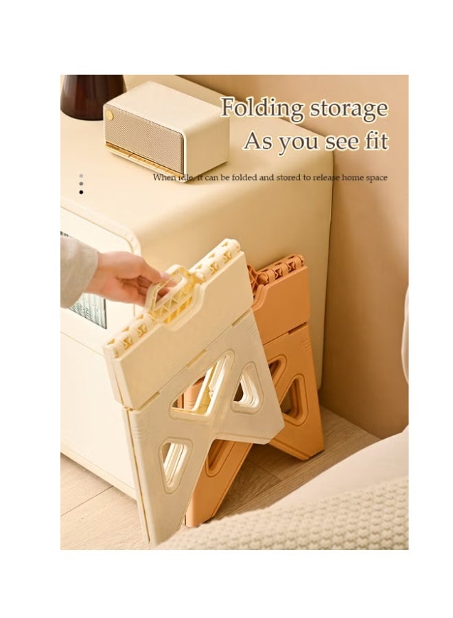 مقعد قابل للطي، مسند قدم سميك محمول، مقعد خارجي غير قابل للانزلاق، يمكن حمله باليد، قوي ومتين، مناسب للمطبخ والحمام والحديقة والخارجية وغرفة المعيشة، 22.5*20.5*20.5 سم - Image 5