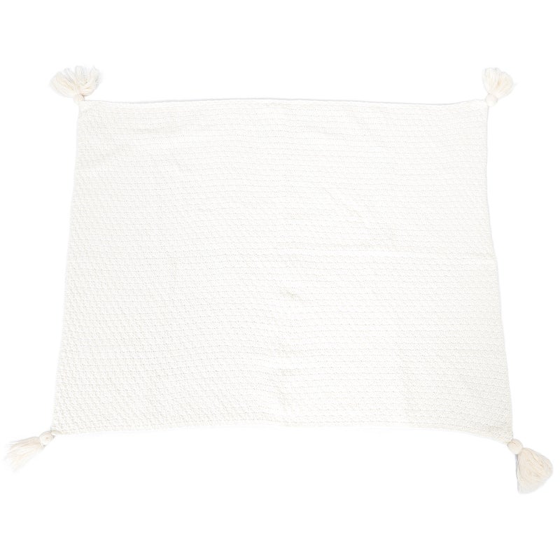 Cozy Knitted Throw Blanket With Tassels Comfortable Soft Nap Blanket Sleeping Office Blanket Living Room Throw Blanket Textured Throw Blanket - Image 1