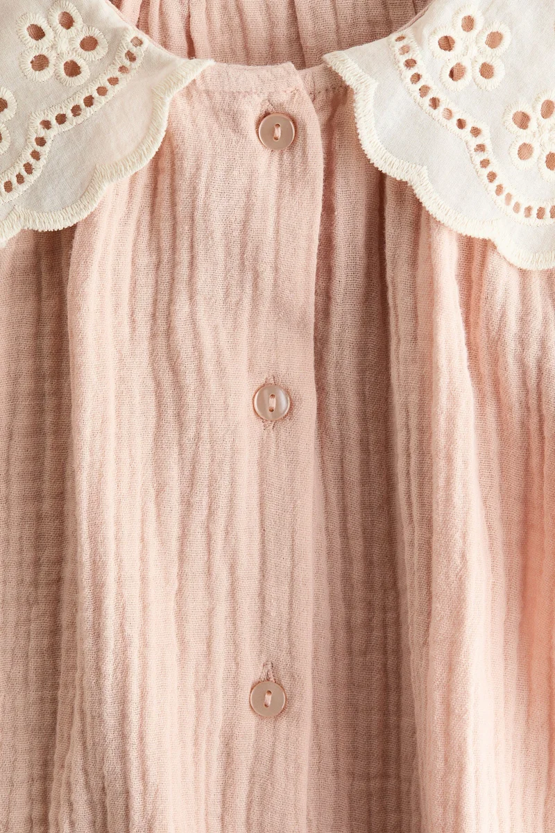 H&M Cotton muslin romper suit